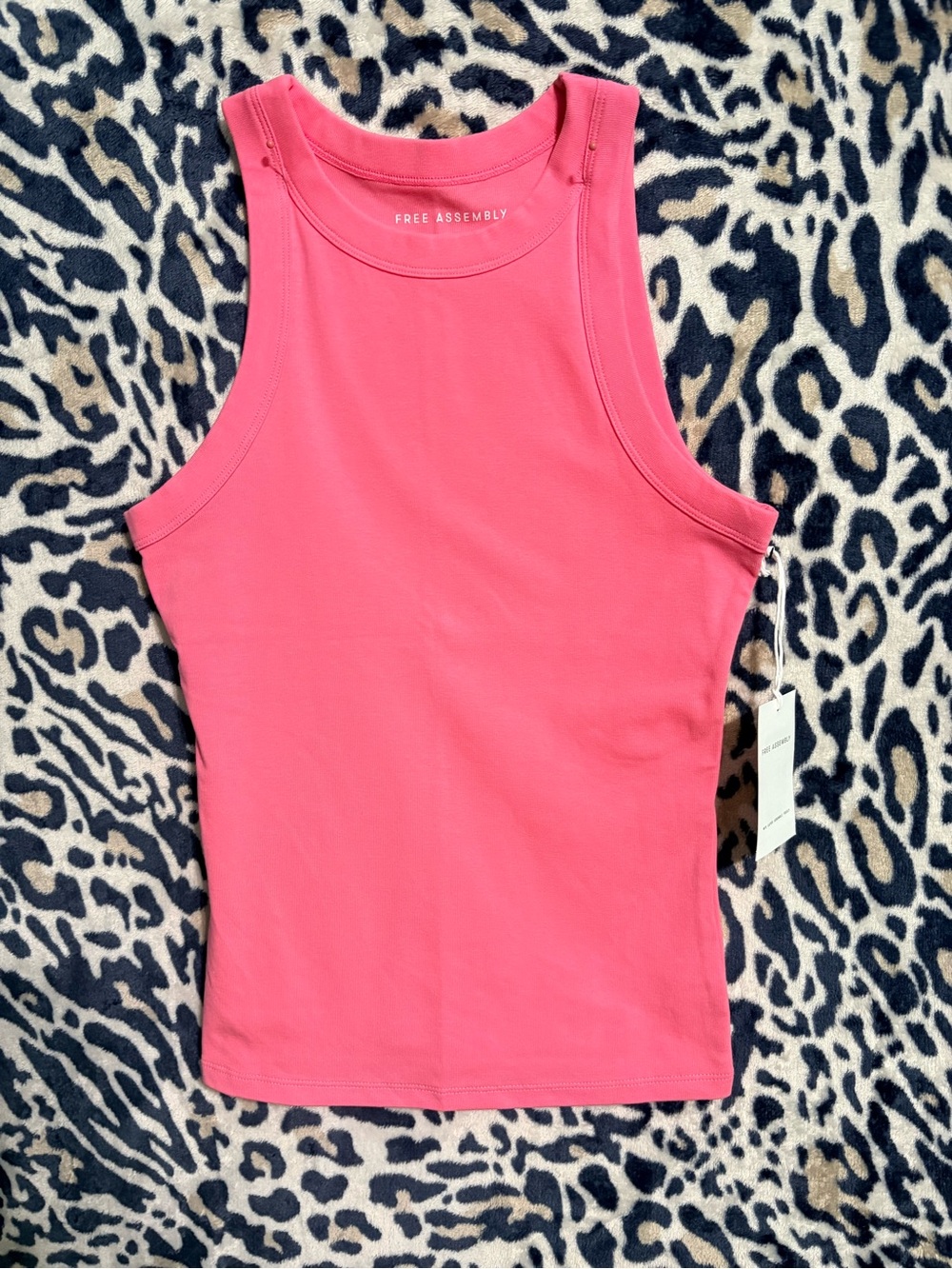 Free Assembly | Woman’s Cutaway Tank Top | Pink Melon | NWT | KM-0020 | XS